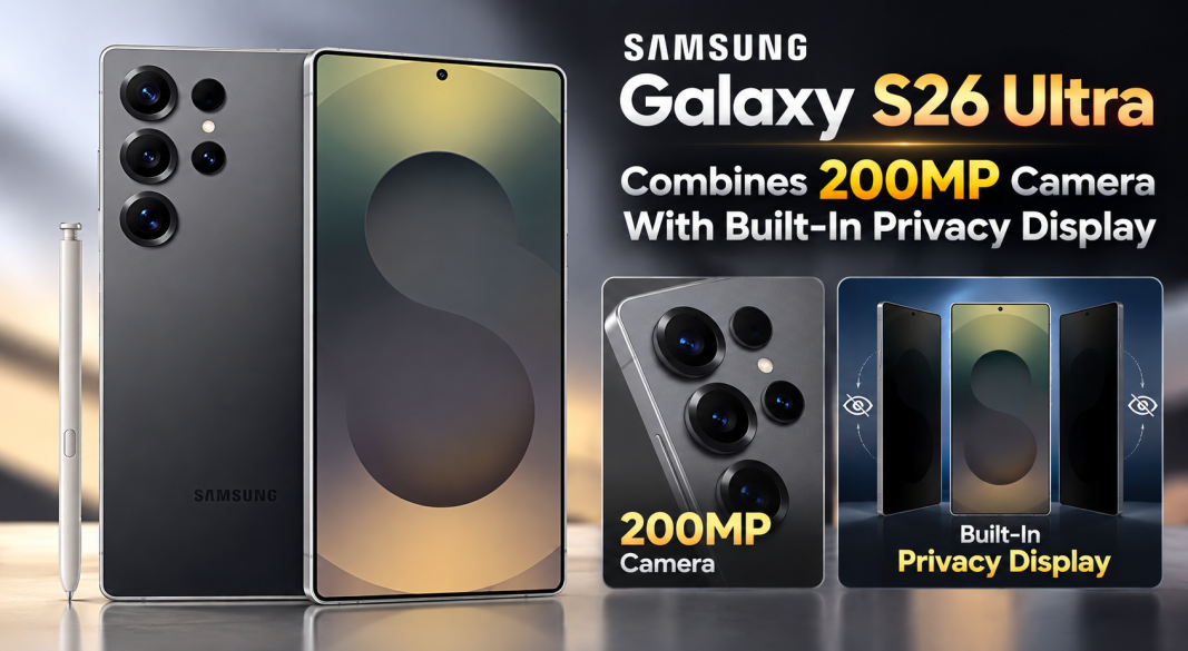Samsung Galaxy S26 Ultra With 200MP Camera and Privacy Display