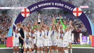 England created history by winning their first major women’s tournament in a dramatic Euro 2022 final against old rivals and eight-time champions Germany at Wembley.