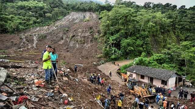 Interior Minister: Colombian landslide kills at least 33 people.