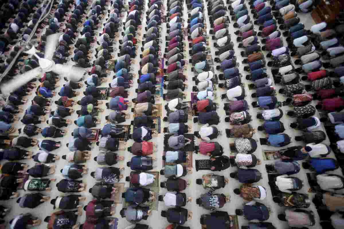 Muslims throughout pray and fast during the holy month of Ramadan.