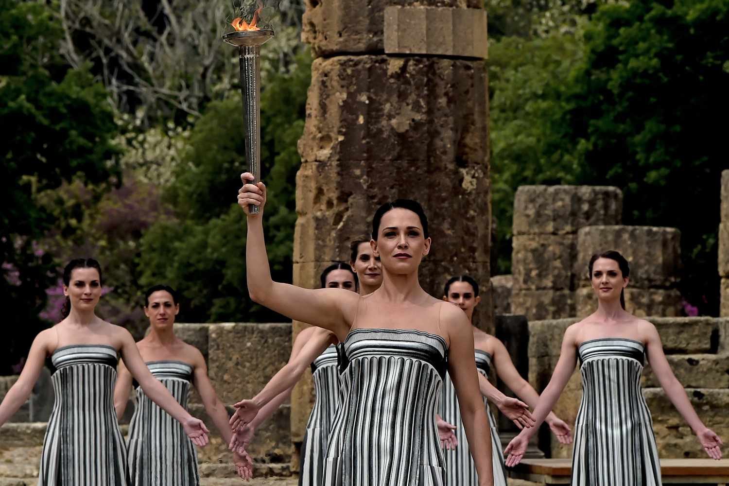 Olympic flame ignited at the cradle of Paris 2024.